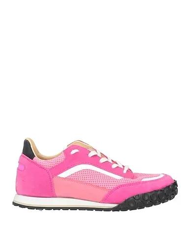 Magenta Leather Sneakers