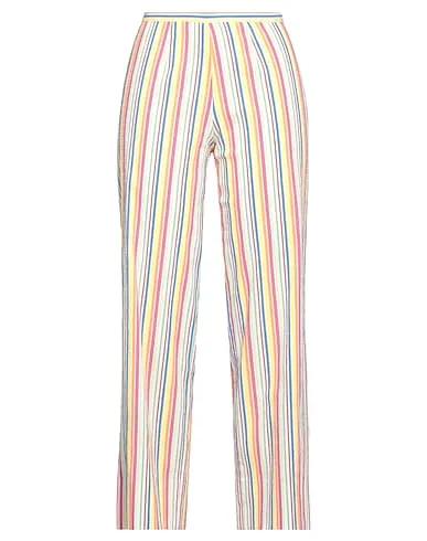 Magenta Plain weave Casual pants