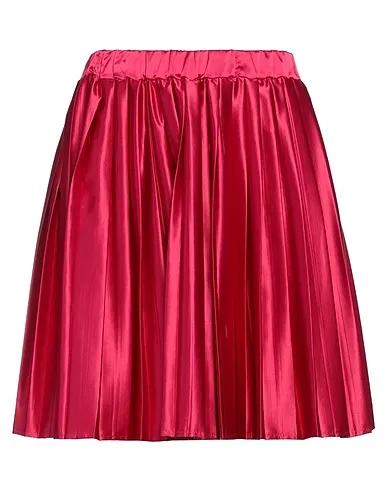 Magenta Satin Mini skirt