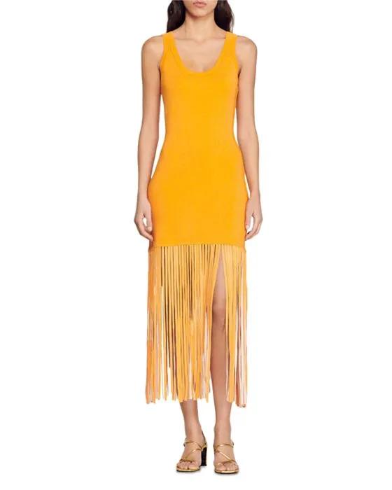 Malvina Fringe Midi Dress