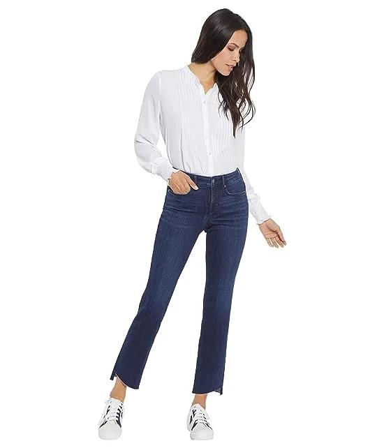Marilyn Straight Ankle Jeans with Angled Frayed Hems in Norwalk