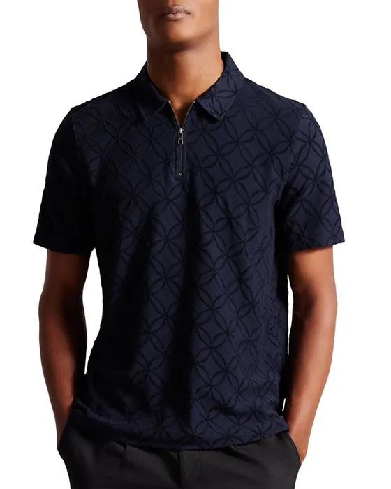 Maroc Zip Jacquard Polo Shirt