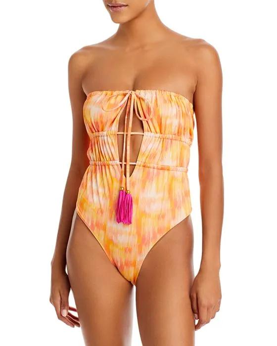 Marta Ikat Print One Piece Swimsuit
