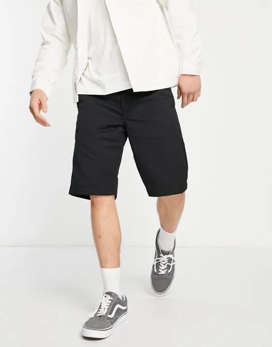 master relaxed chino shorts in black