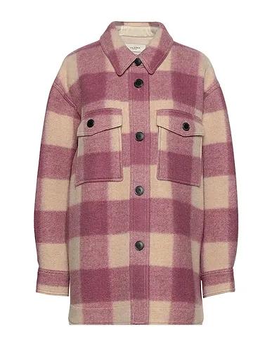 Mauve Boiled wool Checked shirt