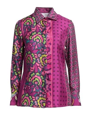 Mauve Cotton twill Floral shirts & blouses