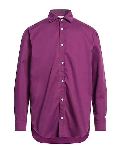 Mauve Cotton twill Solid color shirt