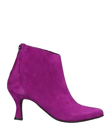 Mauve Leather Ankle boot
