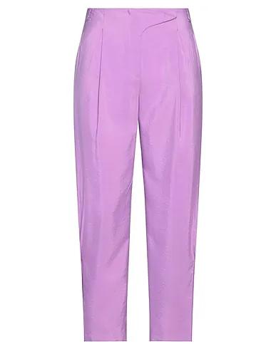 Mauve Plain weave Casual pants