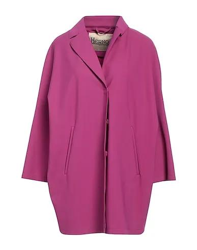 Mauve Plain weave Full-length jacket