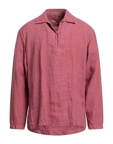 Mauve Plain weave Linen shirt