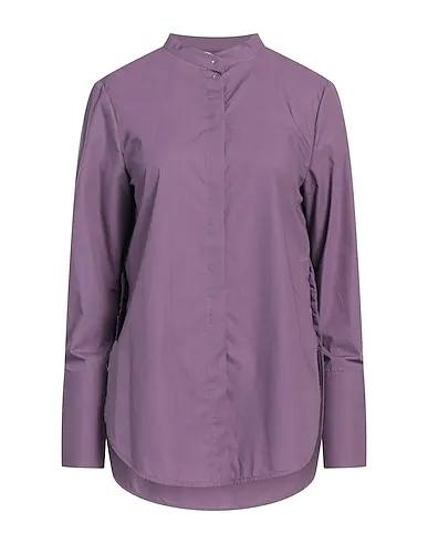 Mauve Plain weave Solid color shirts & blouses