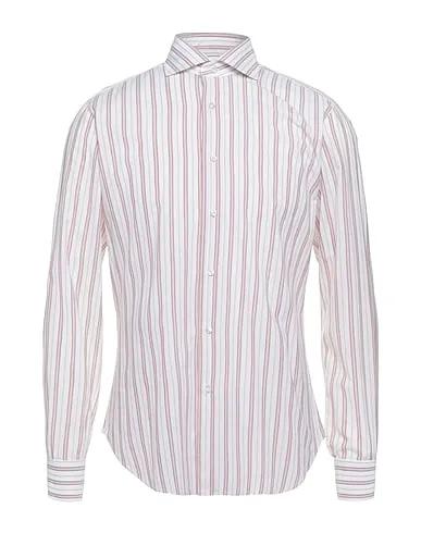 Mauve Plain weave Striped shirt