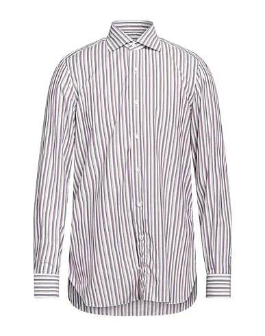 Mauve Plain weave Striped shirt