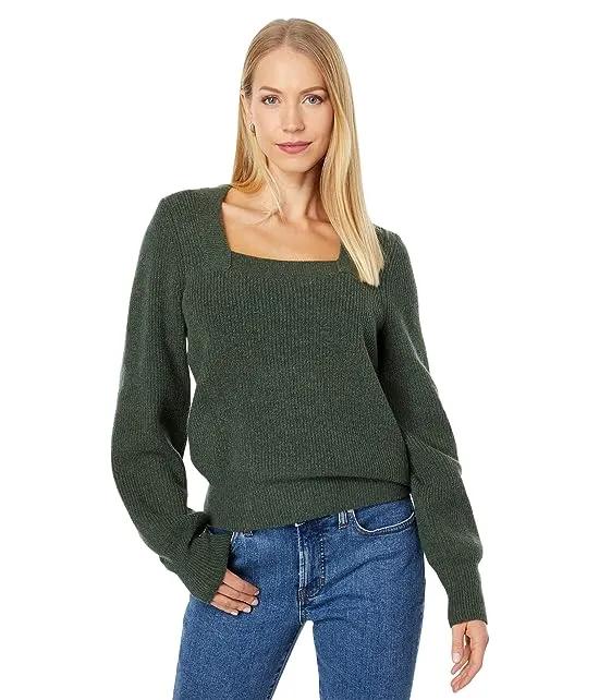 Melwood Square-Neck Pullover Sweater in Coziest Yarn