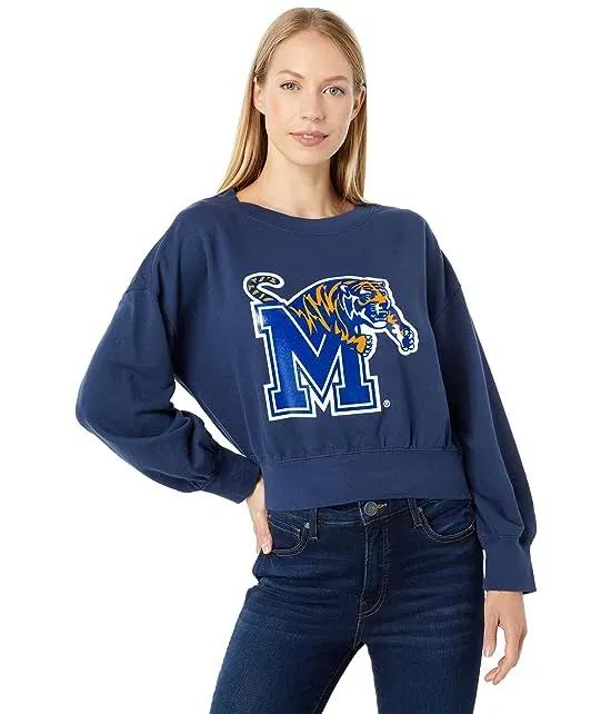 Memphis Tigers Cropped Crew Neck Sweatshirt
