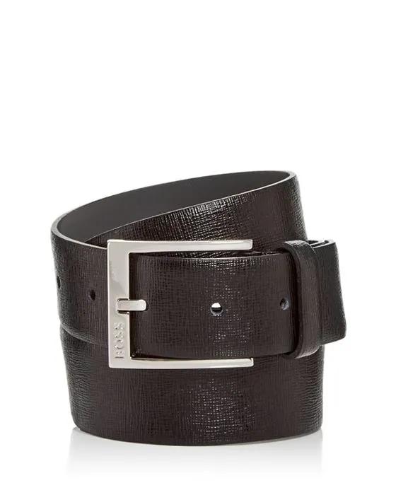 Men's Clo Embossed Leather Belt