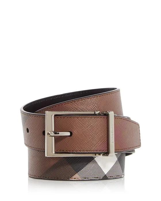 Men's Louis Reversible Leather & Vintage Check Belt  