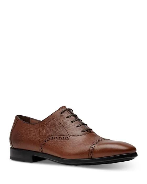 Men's Riley Leather Cap Toe Oxford Dress Shoes - Wide