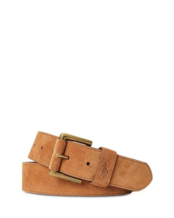 Men's Suede Roller Buckle Belt 