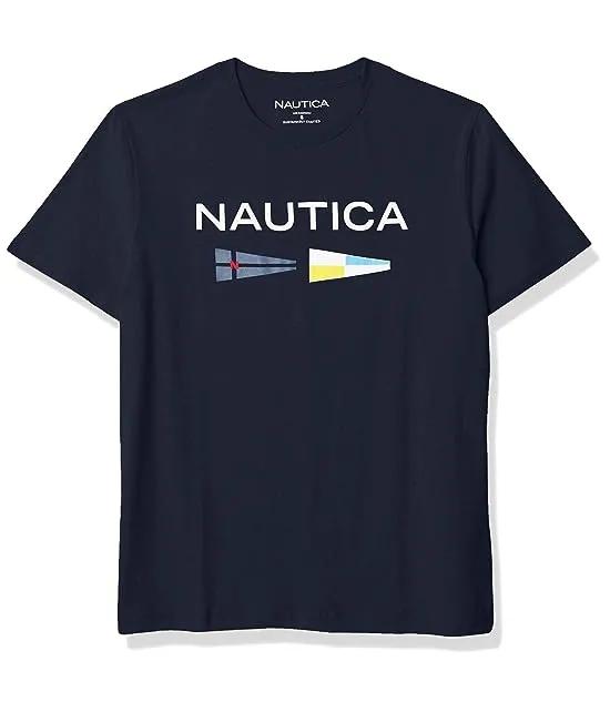 Men's Sustainably Crafted Logo Signal Flag Graphic T-Shirt