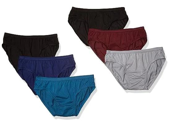 Men's Tagless Comfort Flex Fit Dyed Bikini, 6 Pack