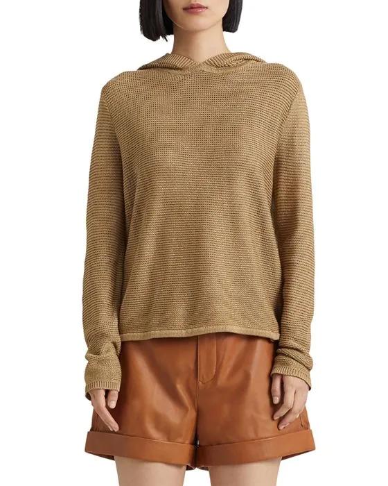 Metallic Hooded Sweater