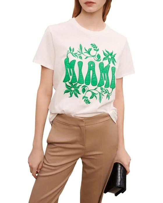 Miami Embroidered Tee