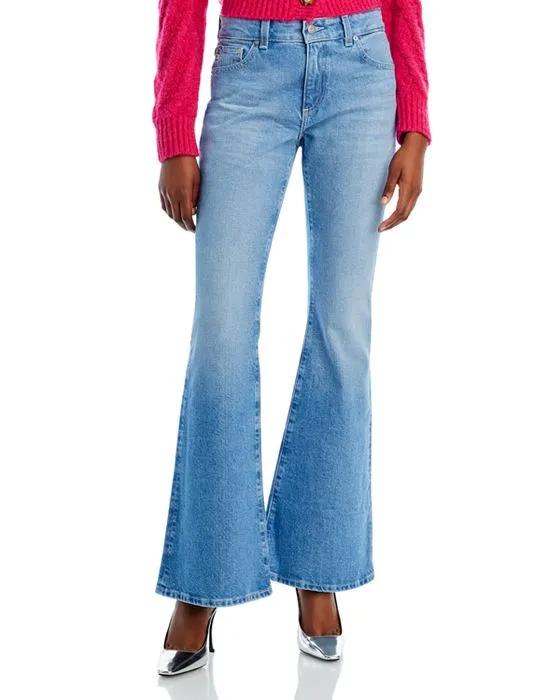 Mid Rise Flare Hem Jeans in Upper West