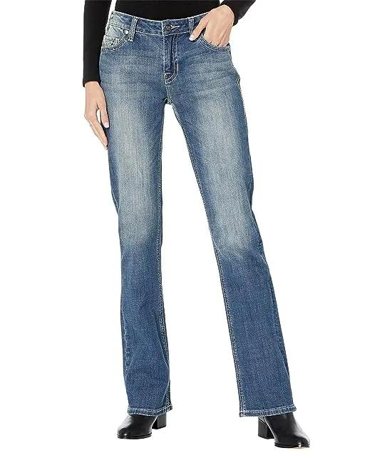 Mid-Rise Jeans in Medium Wash W1-1682