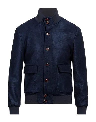 Midnight blue Boiled wool Bomber