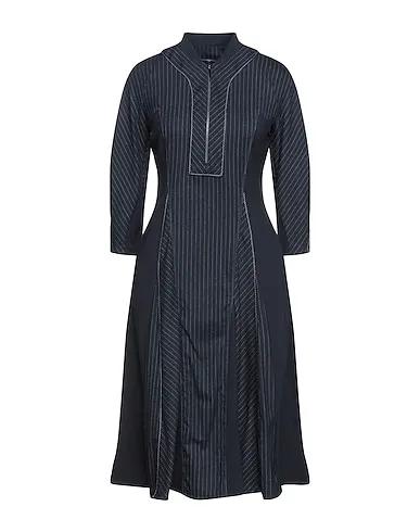 Midnight blue Cool wool Midi dress