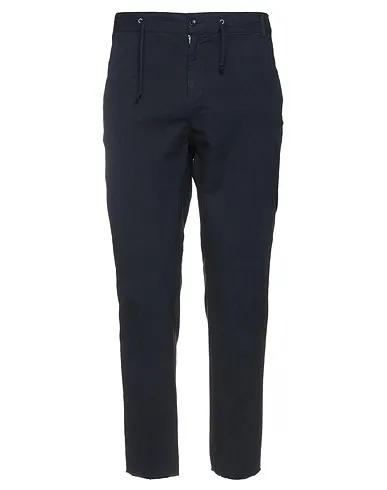 Midnight blue Cotton twill Casual pants