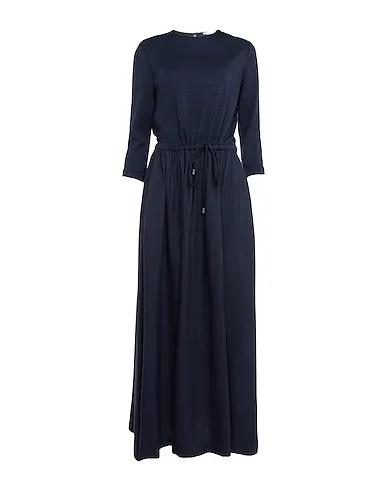 Midnight blue Cotton twill Long dress