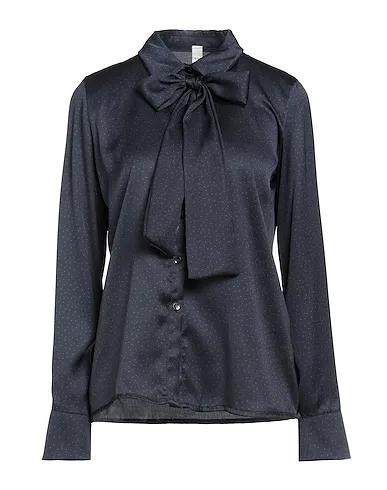 Midnight blue Cotton twill Patterned shirts & blouses