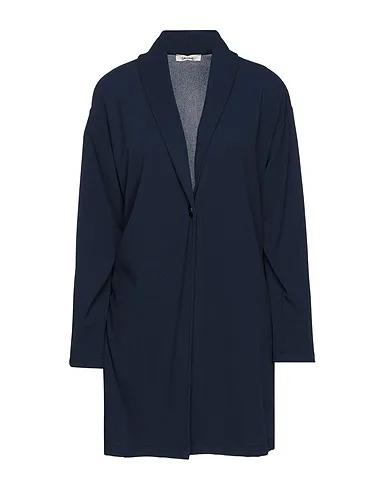 Midnight blue Crêpe Full-length jacket