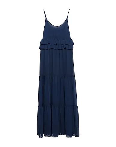 Midnight blue Crêpe Long dress