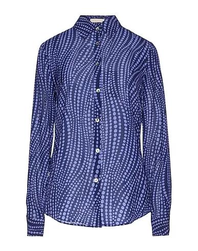 Midnight blue Crêpe Patterned shirts & blouses