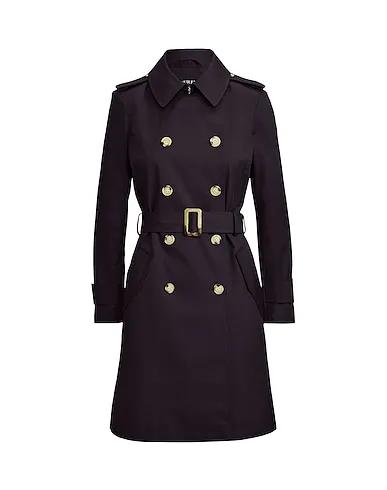 Midnight blue Double breasted pea coat WATER-REPELLENT BELTED TRENCH COAT
