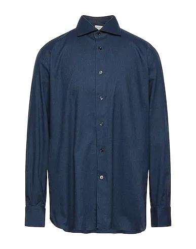 Midnight blue Flannel Solid color shirt