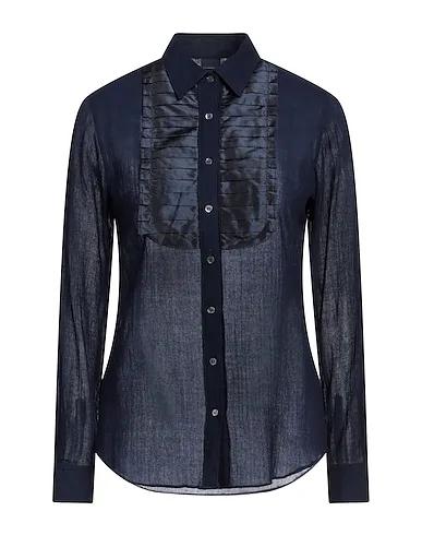Midnight blue Gauze Solid color shirts & blouses