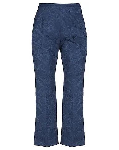 Midnight blue Jacquard Cropped pants & culottes