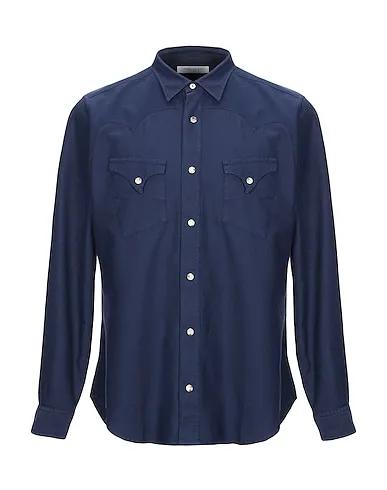Midnight blue Jacquard Linen shirt