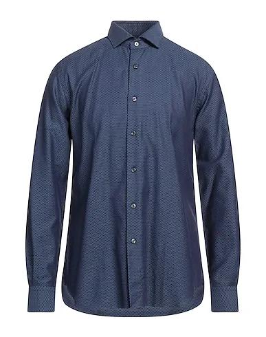 Midnight blue Jacquard Patterned shirt