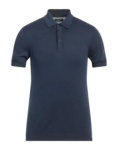Midnight blue Knitted Polo shirt