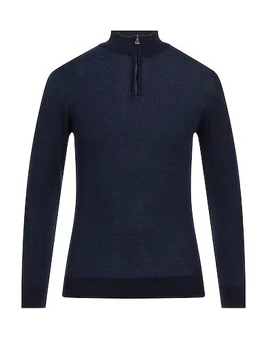 Midnight blue Knitted Sweater with zip