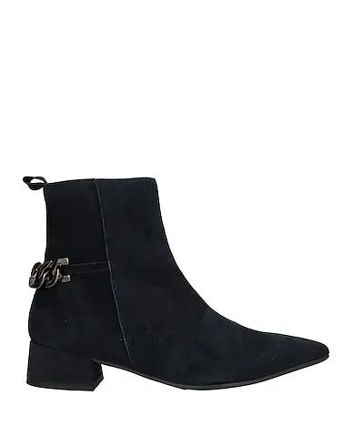 Midnight blue Leather Ankle boot