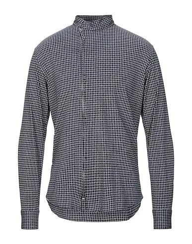 Midnight blue Piqué Checked shirt
