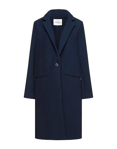 Midnight blue Piqué Full-length jacket