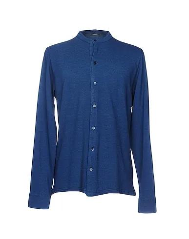 Midnight blue Piqué Solid color shirt